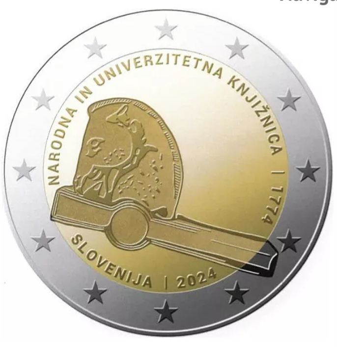 2 Euro Slowenien 2024 "250 Jahre National und Universitätsbibliothek